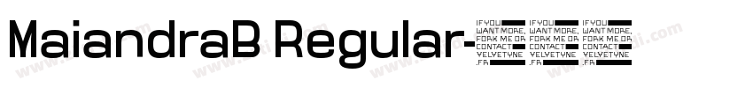 MaiandraB Regular字体转换